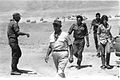 שר הביטחון משה דיין והרמטכ"ל דוד אלעזר בתרגיל נחיתה במפרץ אילת, 22 אוגוסט 1973.
