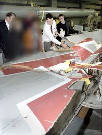 המייצב האנכי שנמשה ממפרץ ג'מייקה