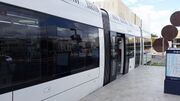קרון להדגמה של רכבת קלה בתל אביב, שד' רוטשילד