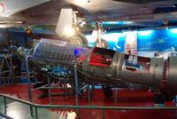 מנוע אטאר 09C חתוך בתצוגה במוזיאון.