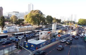 אתר תחנת שאול המלך בדרך בגין, מרץ 2018